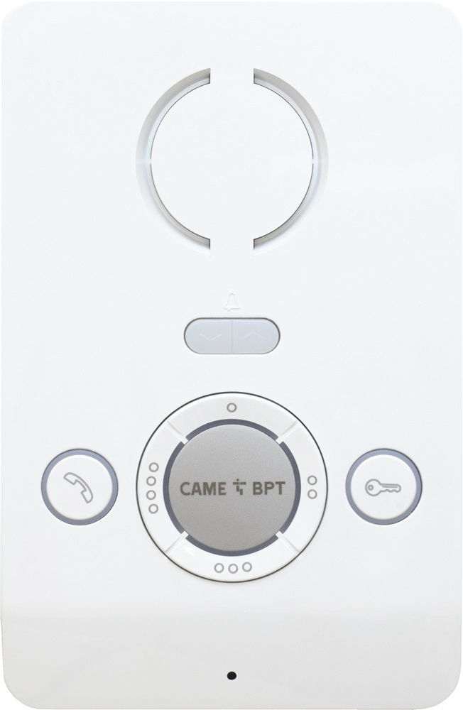 Citofono a parete IP360 con 2 tasti apertura porta, 4 tasti programmabili, staffa per scatola 503 e tonda Ø60 mm, compatibile sistema IP360