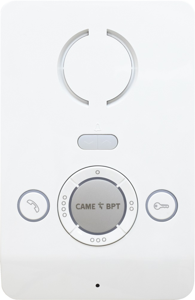 Citofono IP a parete bianco viva voce con 2 tasti e 4 programmabili per controllo accessi residenziale e commerciale