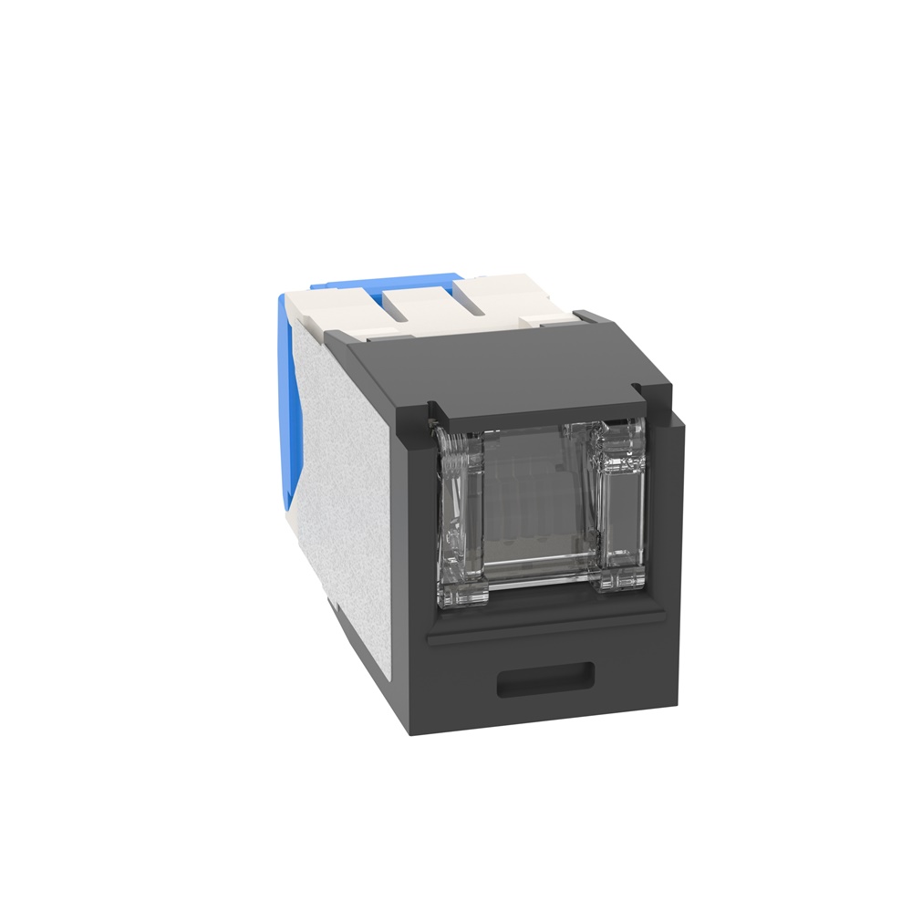 SPRING SHUTTERED JACK,CAT6A,BL,EA