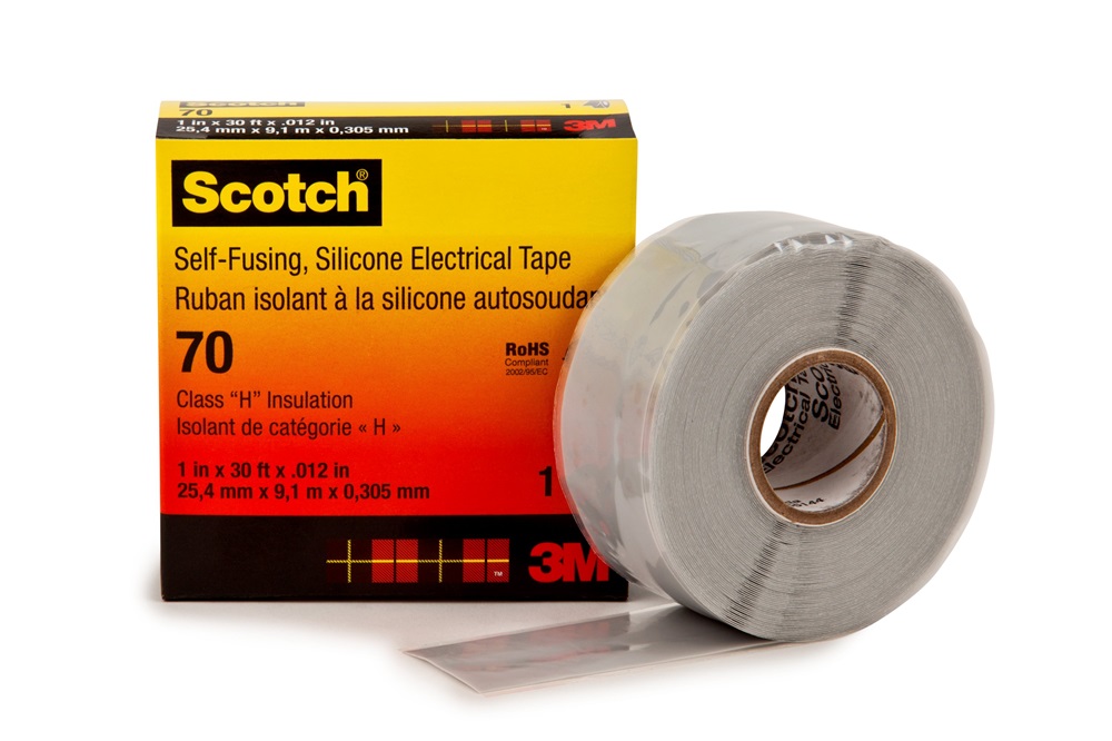 Nastro isolante in gomma di silicone autofondente  Scotch® 70, 25 mm x 9,1m, 24 per cartone