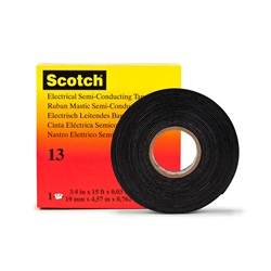 Nastro per media tensione Scotch™ 13, nero, 19 mm x 4,5 m, 50 per confezione
