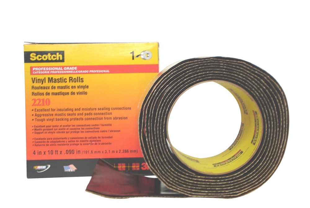 Nastro isolamento autoagglomerante Scotch 2210 102mm x 3m per uso elettrico fino 600V resistente agenti atmosferici