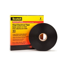 Nastro elettrico vinile Scotch 22, resistente abrasione e agenti chimici, uso professionale fino 80°C, 19mm x 33m