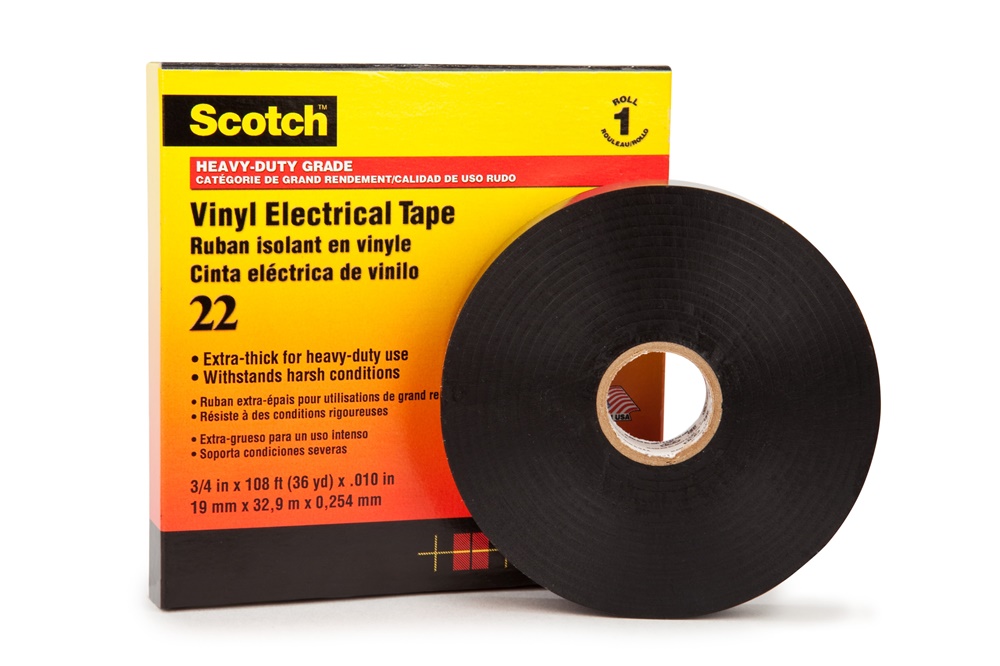 Nastro isolante PVC Scotch® 22 spessore extra per isolamento elettrico professionale 38 mm x 32,9 m resistente abrasioni e agenti atmosferici