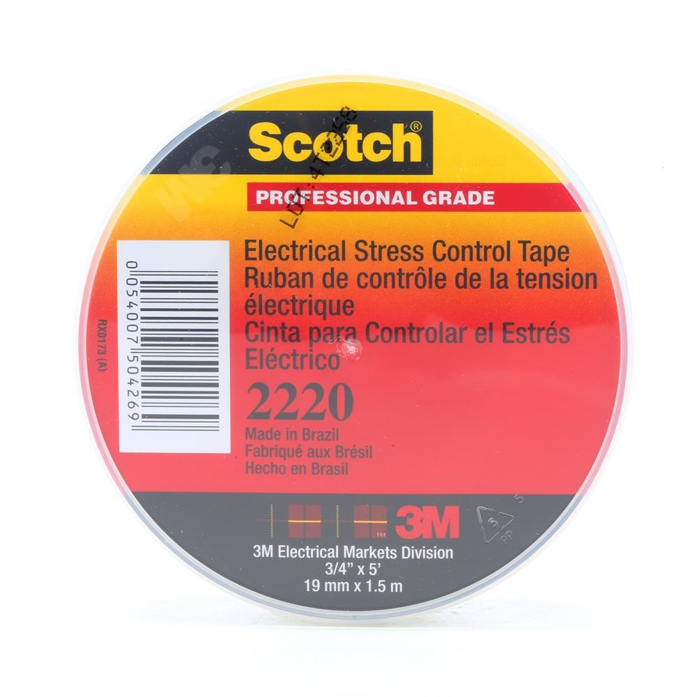 Nastro isolante controllo sollecitazioni Scotch 2220 19 mm x 4,5 m per giunti e terminazioni media tensione