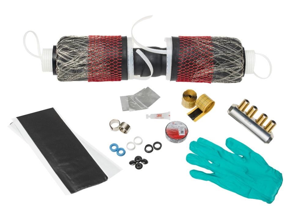 Kit di giuntura a medio voltaggio retribile a freddo 3M™ QS200 Monoblock 93-AK 620-1MB/C, per applicazioni fino a 24 kV. Il kit include un connettore meccanico. Un pacco per confezione.