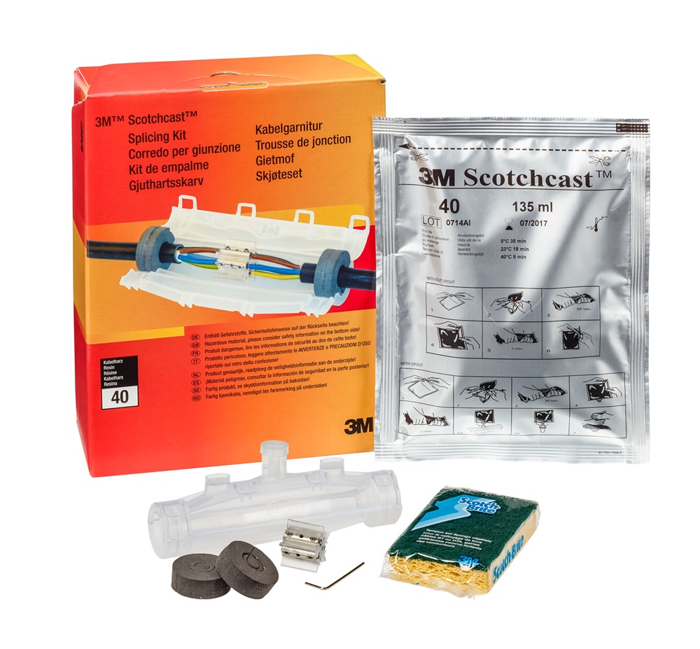 Kit giunzione resina 3M Scotchcast 92-NBA 1 kV A1 cavi elettrici