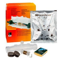 Kit in resina 3M™ Scotchcast™ serie 92-NBA dimensione A3, 1 kV. Il kit include un connettore meccanico.