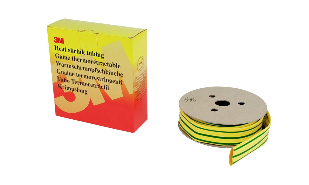 Guaina termorestringente 3M™ HSR 3,2/1,6 mm - strisce verde / giallo - dispenser da 11mt
