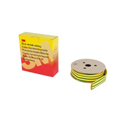 Guaina termorestringente 3M HSR 9,5/4,8 mm strisce verde/giallo isolamento e protezione cavi bassa tensione dispenser 7 m