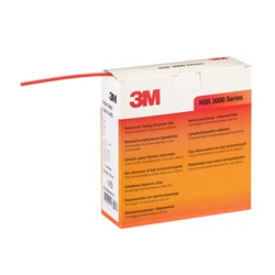 Guaina termorestringente 3M HSR-3000 3,0 mm spessore 1,0 mm rosso per isolamento e protezione cavi elettrici con dispenser 10 metri