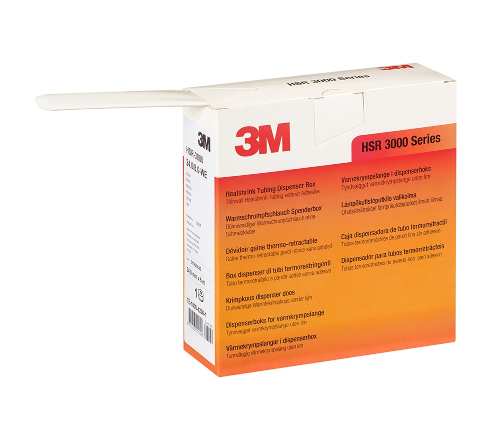 Guaina termorestringente 3M HSR-3000 bianco 18 mm isolamento protezione cavi elettrici professionale
