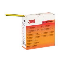 Guaina termorestringente 3M HSR-3000 3:1 poliolefina parete sottile isolamento e protezione cavi bassa tensione verde/giallo strisce dispenser 10 mt temperatura -55/+135°C RoHS