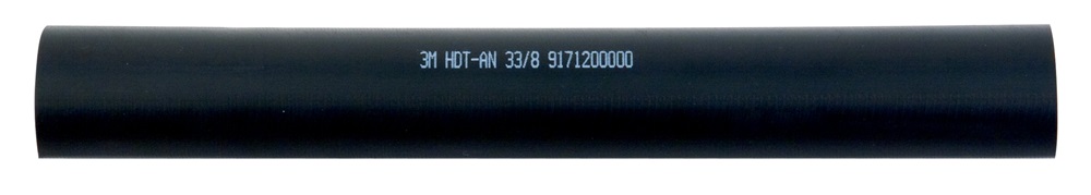 3M™ HDT-AN 33/8 mm -  Guaina termorestringente a parete spessa, con adesivo termofusibile interno - Fattore di restringimento 4:1.  Confezione da esposizione- Spezzoni da 1mt - Colore Nero