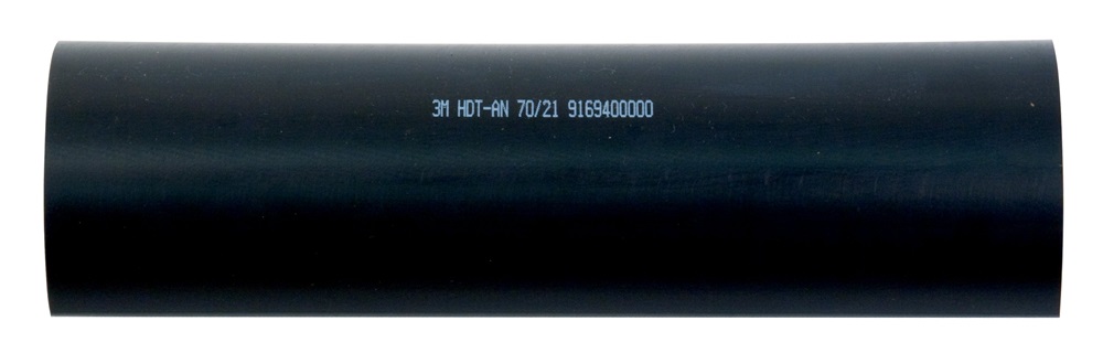 3M™ HDT-AN 70/21 mm -  Guaina termorestringente a parete spessa, con adesivo termofusibile interno - Fattore di restringimento 4:1.  Confezione da esposizione- Spezzoni da 1mt - Colore Nero