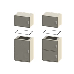 Kit connessione alto foratura sopralzo Serie GRAFI grigio RAL 7035 per applicazioni industriali