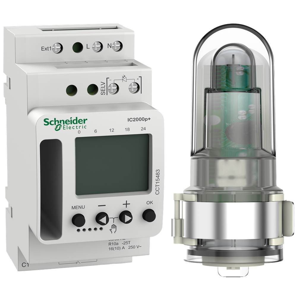 Interruttore crepuscolare digitale programmabile IC2000p+ 2-2000 lux 7 giorni esterno