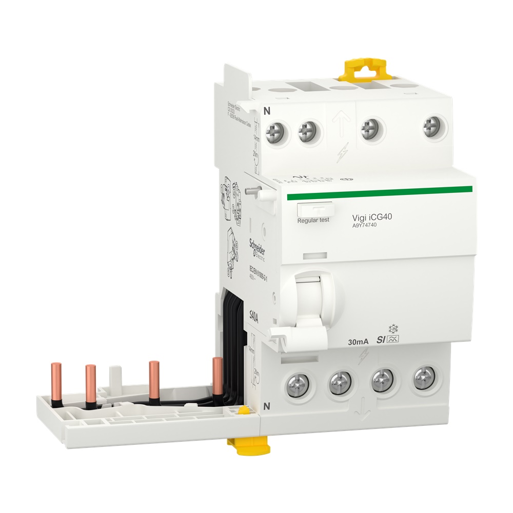Blocco differenziale Vigi iCG40 3P+N 40A 30mA Tipo A-SI protezione cortocircuiti e dispersioni