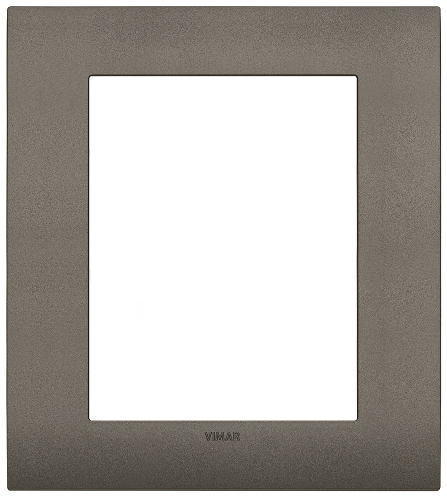 Placca Classic 8 moduli tecnopolimero Metal per installazioni elettriche