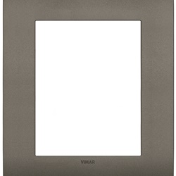 Placca Classic 8 moduli tecnopolimero Metal per installazioni elettriche