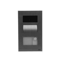 Mini video station esterna 1 pulsante alluminio installazione a parete