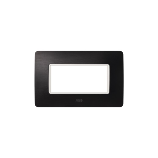 Placca incasso 4 moduli orizzontali Xite Frame Iron Black per impianti elettrici residenziali e commerciali