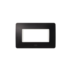 Placca incasso 4 moduli orizzontali Xite Frame Iron Black per impianti elettrici residenziali e commerciali