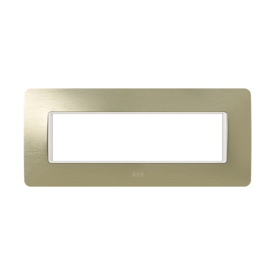 Placca da incasso Xite 7 moduli finitura champagne gold per impianti moderni