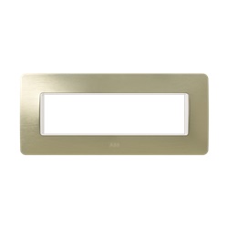 Placca incasso 7 moduli Xite Frame finitura champagne gold design elegante resistente