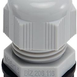 Pressacavo plastica filettatura ISO M63 tenuta stagna IP68 con tappo antivibrazioni per installazioni elettriche robuste e sicure