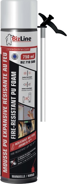 Schiuma poliuretanica monocomponente resistente al fuoco 750 ml per isolamento e sicurezza edifici