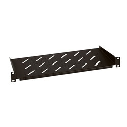 Mensola fissa p200 in metallo nero per armadi rack 19 supporto stabile apparati attivi