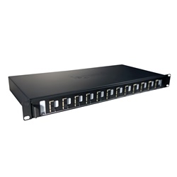 Pannello fibra ottica 24 porte SC multimodale metallo 19 cassetto 1U gestione interna fibra rete professionale