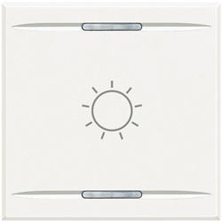 Copritasto Axolute 2 moduli simbolo luce bianco per impianti elettrici accessibili