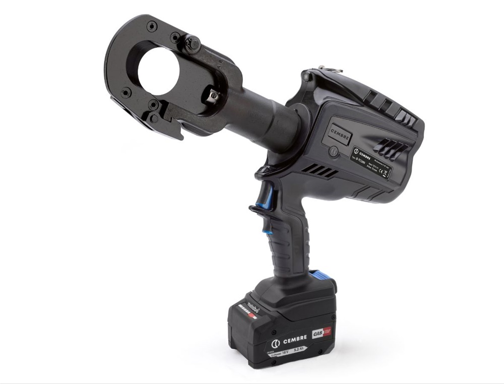 Utensile oleodinamico a batteria tranciacavi pistola per cavi rame alluminio Ø max 50 mm