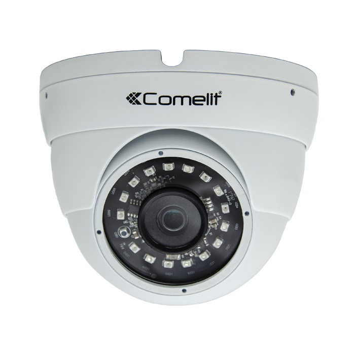 Telecamera IP minidome a colori Full HD 1080p, ottica fissa 3.6mm, IR SMD 30m, contenitore waterproof IP65, compatibile ONVIF