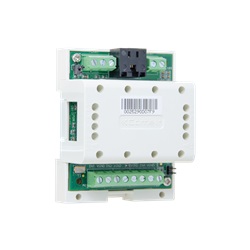 Modulo gestione 4 telecamere esterne, sistema ViP, modulazione segnale video, connettore RJ45, compatibile H.264, montaggio DIN 4 moduli