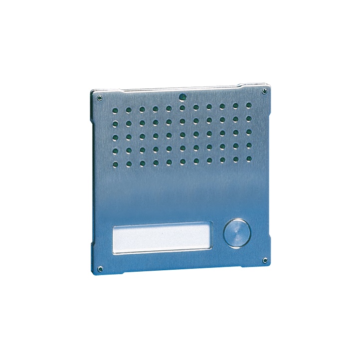 Serie Vandalcom - Modulo 1 pulsante predisposto per unità audio, acciaio inox 316 2,5mm