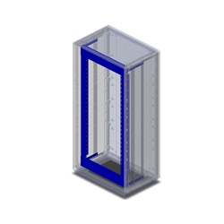 Telaio cornice Rack 19 altezza vano 433 mm 6 HE acc. Serie GRAFI 7 verniciatura RAL7035