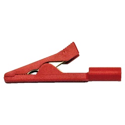 Micro coccodrillo rosso 2 mm connessioni elettriche precise affidabili laboratorio test elettrici