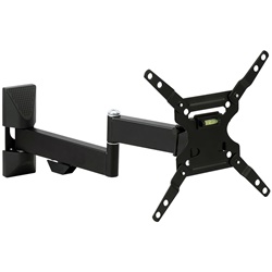 Supporto murale TV 3 snodi regolabili materiale resistente nero per installazioni domestiche e professionali