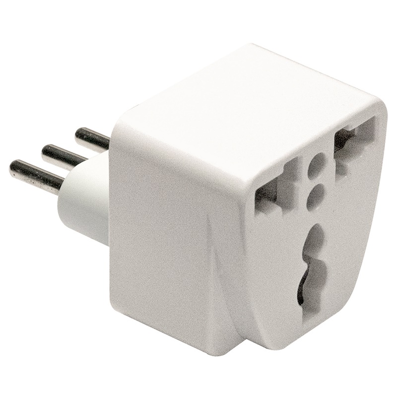 Adattatore universale spina tripolare resistente per impianti elettrici domestici e professionali