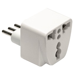 Adattatore universale spina tripolare resistente per impianti elettrici domestici e professionali