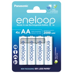 Batteria ricaricabile AA Eneloop BL4 2000mAh lunga durata per dispositivi elettronici
