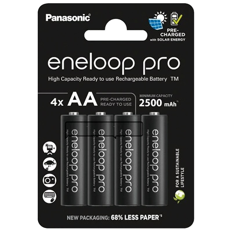 Batteria ricaricabile AA Eneloop Pro alta capacità per dispositivi elettrici professionali e domestici