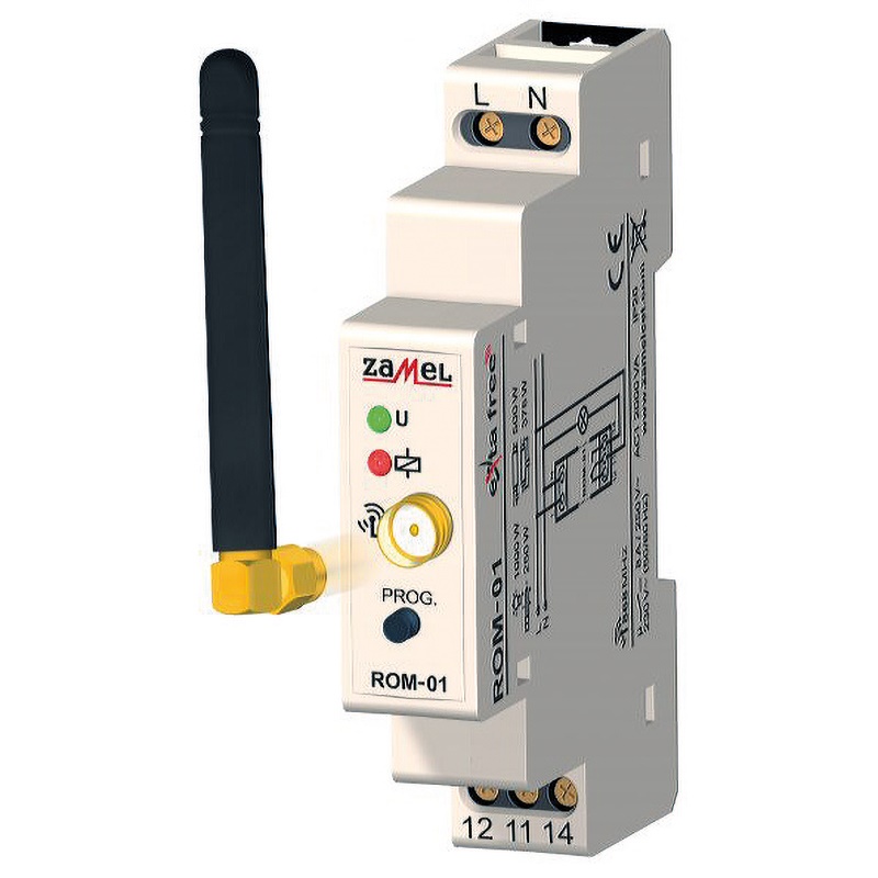 Ricevitore modulare guida DIN 1 canale montaggio rapido per impianti elettrici modulari controllo e automazione