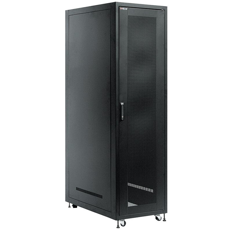 Armadio a terra RSA 42U nero robusto per installazioni elettriche professionali con ampio spazio cablaggio