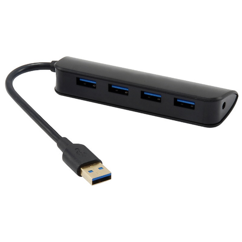 Hub USB 4 porte USB 3.0 alta velocità con porta DC alimentazione esterna per PC e periferiche