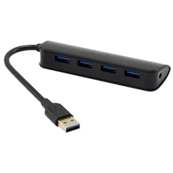 Hub USB 4 porte USB 3.0 alta velocità con porta DC alimentazione esterna per PC e periferiche