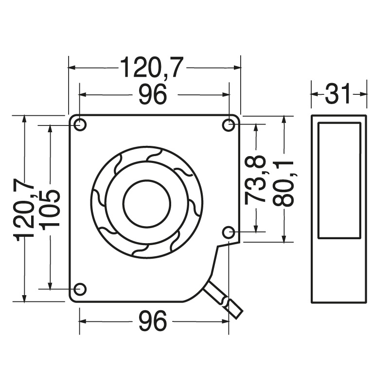 Interruttore CIC-120/DC12 compatto robusto per impianti elettrici 12V DC uso industriale e civile